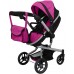 Коляска для кукол 2 в 1 Трансформер с сумкой Carrello Fortuna Rose Red 9695 Малиновая