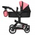 Коляска для кукол 2 в 1 Трансформер с сумкой Carrello Fortuna Peach Pink 9695 Персиковая