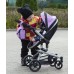 Коляска для кукол 2 в 1 Трансформер с сумкой Carrello Fortuna Hot Pink 9695