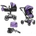 Коляска для кукол 2 в 1 Трансформер с сумкой Carrello Fortuna Purple 9695 Фиолетовая