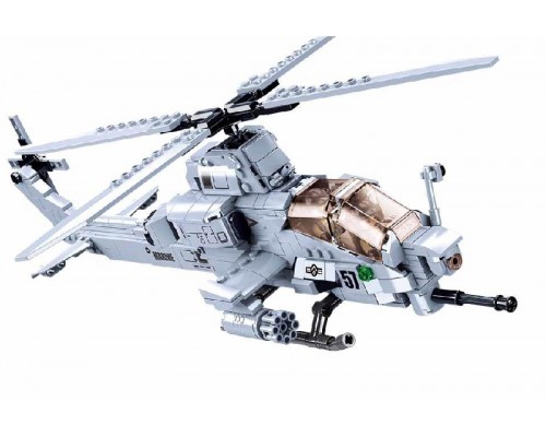 Конструктор Sluban Вертолет Вайпер AH-1Z. 482 детали (0838)