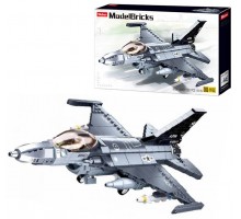 Конструктор Sluban Военный самолет Истребитель F-16C Falcon 521 деталь (0891)