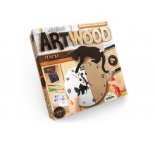 Набор для выпиливания ART WOOD Лобзик Часы Кошка (01-02)