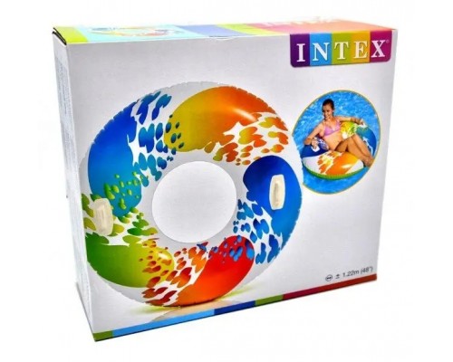 Большой надувной круг с ручками Вихрь 122 см Intex 58202