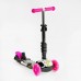 Детский самокат с сиденьем и бампером Best Scooter 5 в 1 Розовый (96302)